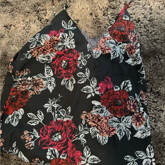 Black Floral Pajama Set Japna Lounge Made in India - Picture 3 of 7